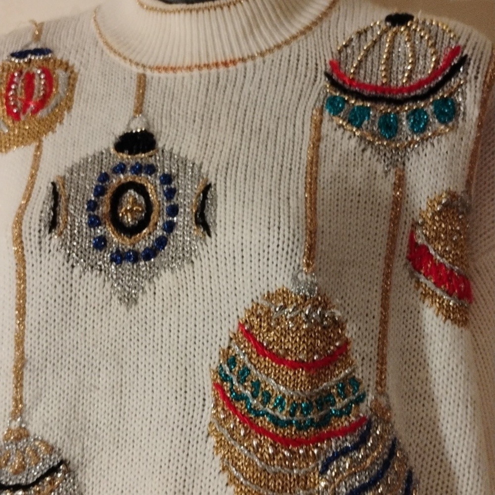 Dana Scott retro style ornament Christmas sweater. Size large. - Picture 5 of 9